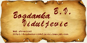Bogdanka Viduljević vizit kartica